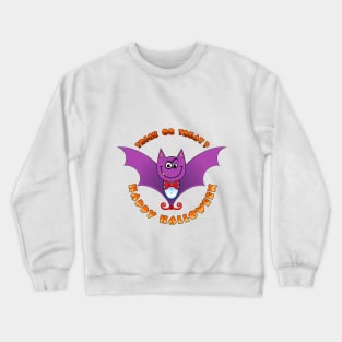 Cheerful vampire. Halloween Crewneck Sweatshirt